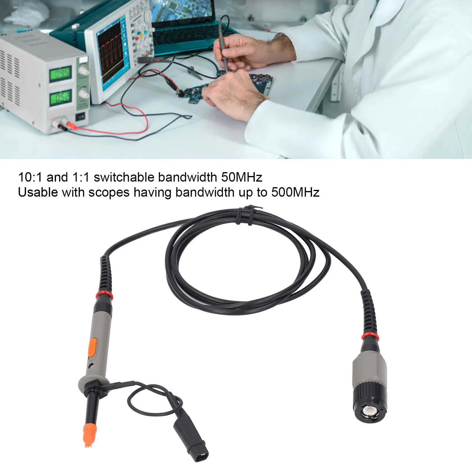 Oszilloskop-Tastkopf, austauschbare Oszilloskop-Tastkopf, 500 MHz, kleine Signalstörungen für Kontakttests Image