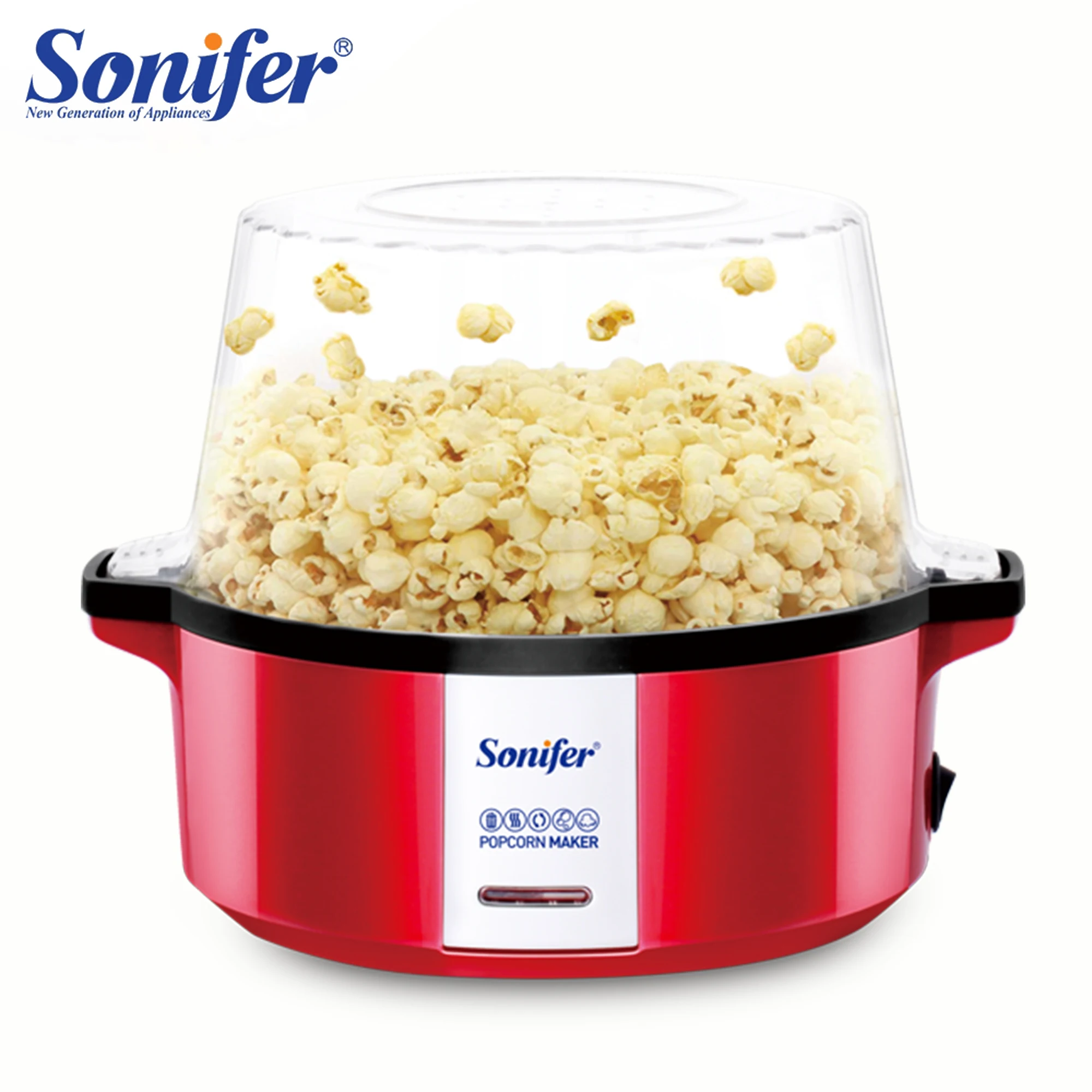 Popcorn Maker Haushalt Gesunde Heißluft Öl Kostenloser Mais Maschine Popcorn Für Küche Kinder Hausgemachte Diy Popcorn Film Snack Sonifer Image