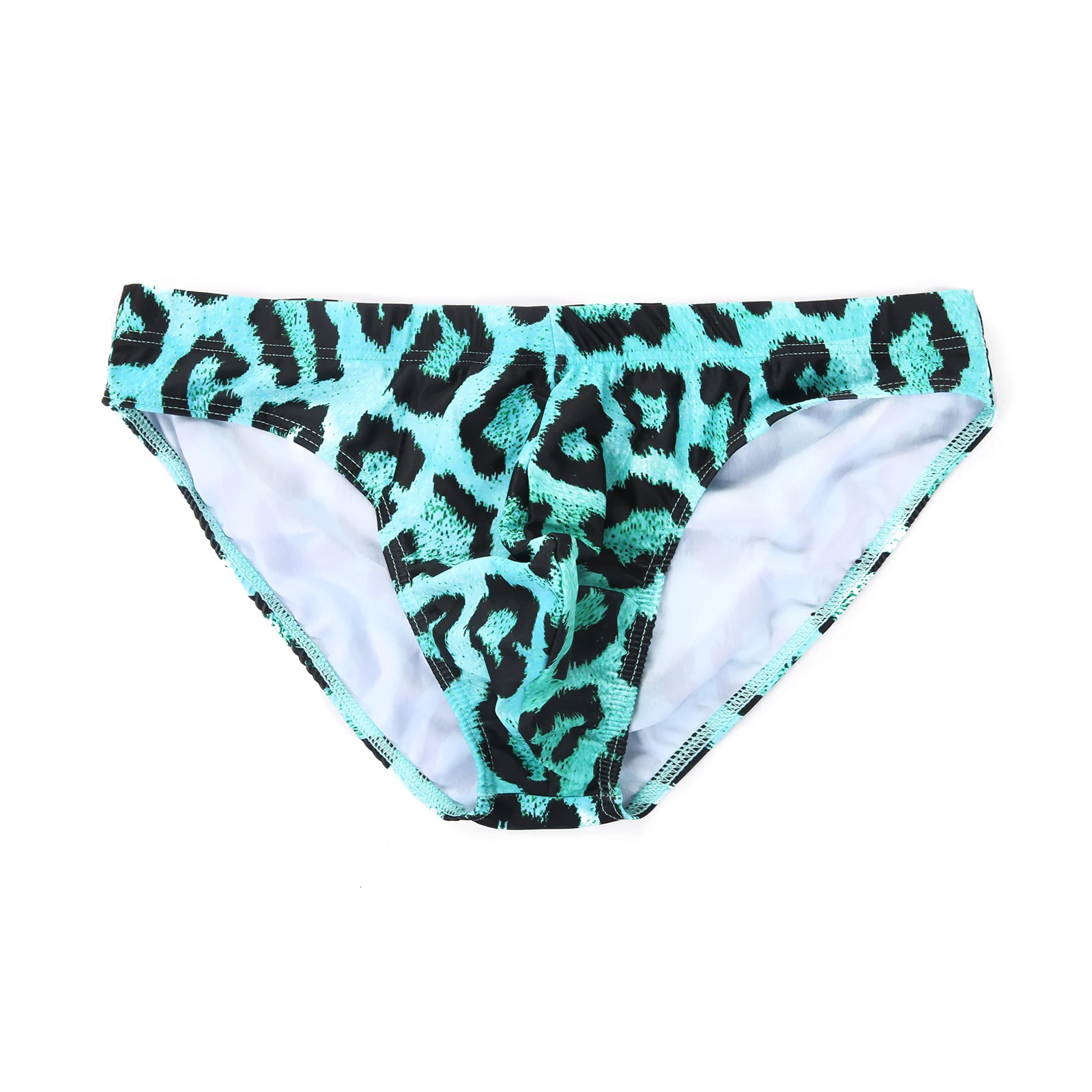 Men Sexy Swim Briefs Swimsuit Bikini Man Leopard Swimwear Swimming Trunks Bathing Suit Beachwear Sunbathing Shorts