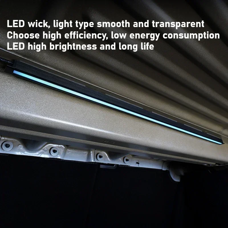 Für Tesla Modell 3 Stamm Trim LED Licht Streifen 2019-2022 Stamm Beleuchtung Dekoration Lampen Weiß Blau Modifikation Auto zubehör Image