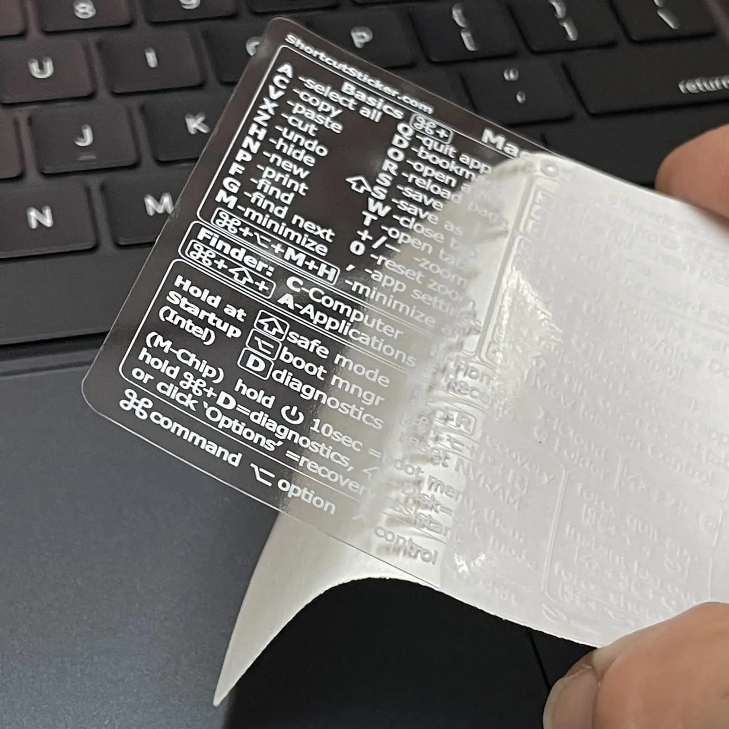 4 Stück Windows-/Word-Tastenkombinationen für Laptop-Bürosoftware, Schnellbefehlsbedienung, wasserfeste Aufkleber Image