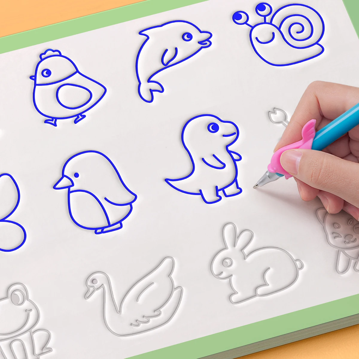 Groove-Zeichenbuch für Kinder, Kindergarten, 3–14 Jahre, Zeichnen für Kinder, grundlegende Übungs-Groove-Zeichenbuch, magisches Copybook Image