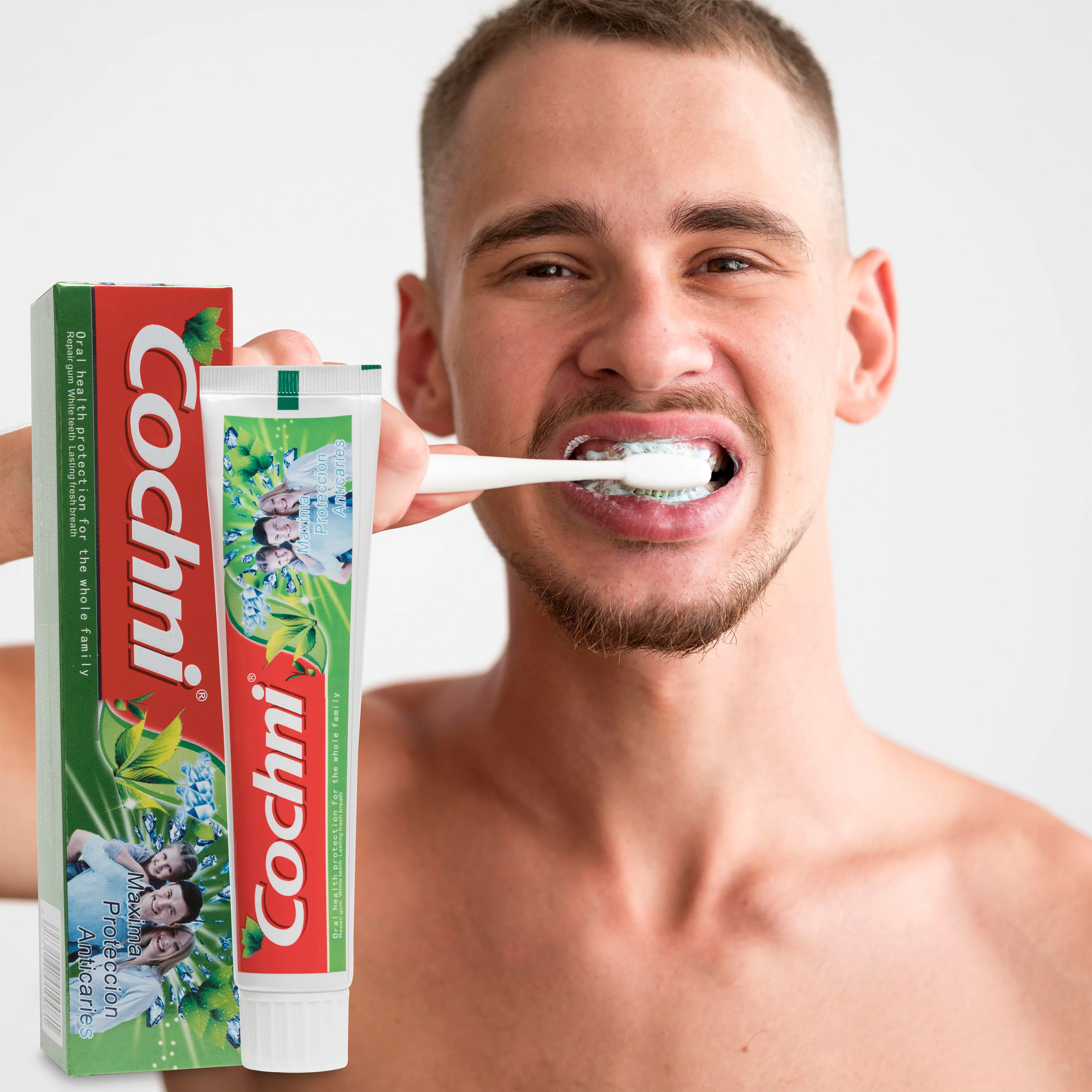 Zahnpasta mit natürlicher Minze und frischer Aufhellung, Reparatur von Paradontax-Paste, Tiefenreinigung, geeignet für die Zahnpasta zu Hause und auf Reisen Image