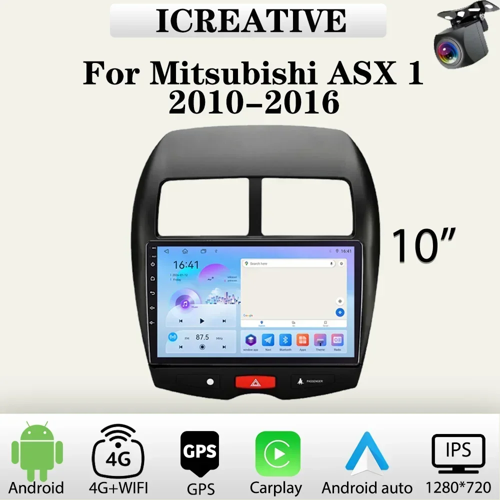 Autoradio für Mitsubishi Asx 1 2013-2016 Carplay Multimedia-Player 2din Stereo Auto Audio Android 10 ''Head Unit Navigation GPS Image