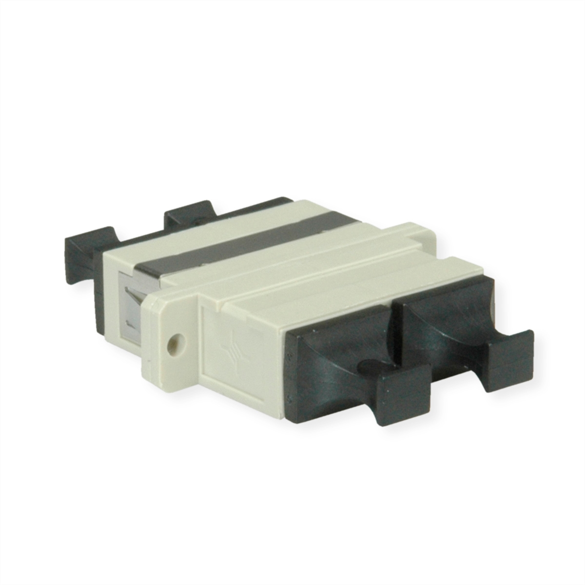 TELEGÄRTNER SC Duplex Kupplung, Multimode, Keramikhülse, Kunststoffgehäuse, beige Image
