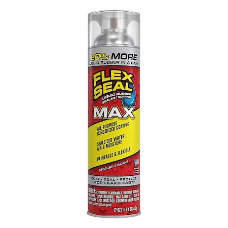 FLEX SEAL FSMAXCLR24 Flex Seal MAX,17 oz Spray,Clear