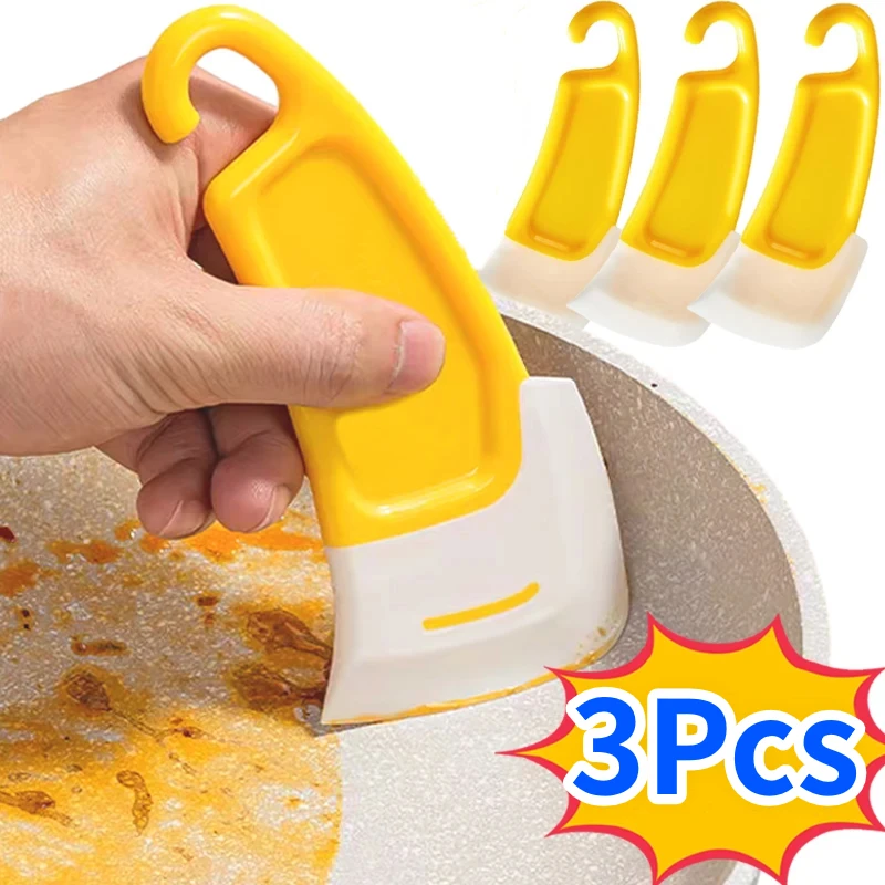 Spatule de nettoyage grattoir de cuisine lame souple grattoir brosse poêle sale Pot plats nettoyant outils cuisine outil de cuisson Gadget de cuisine