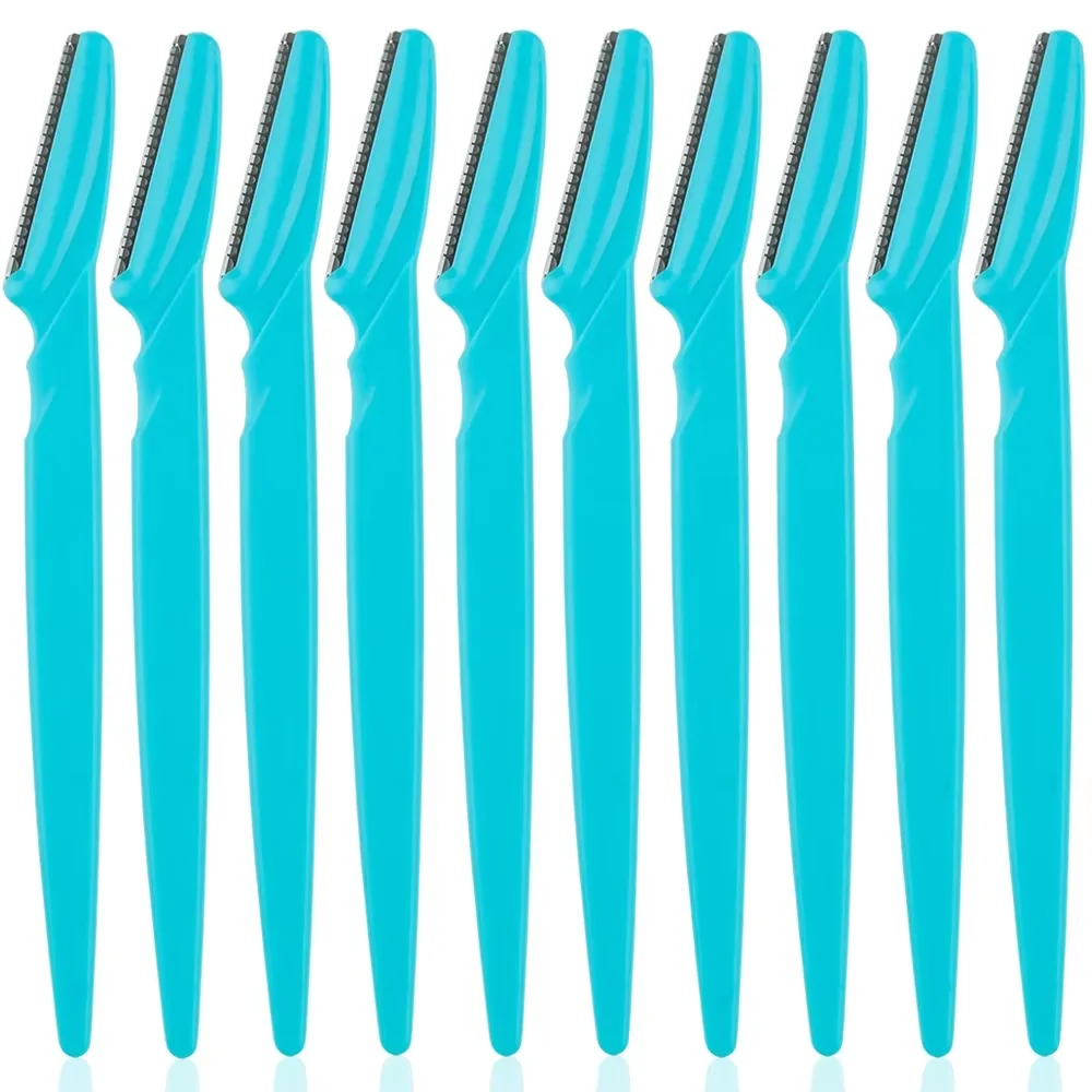 10Pcs Augenbraue Trimmer Make-Up Werkzeuge Sicher Augenbraue Rasiermesser Gesicht Körper Haar Entfernung Rasierer Klingen Frau Augenbrauen Gestaltung Messer Image