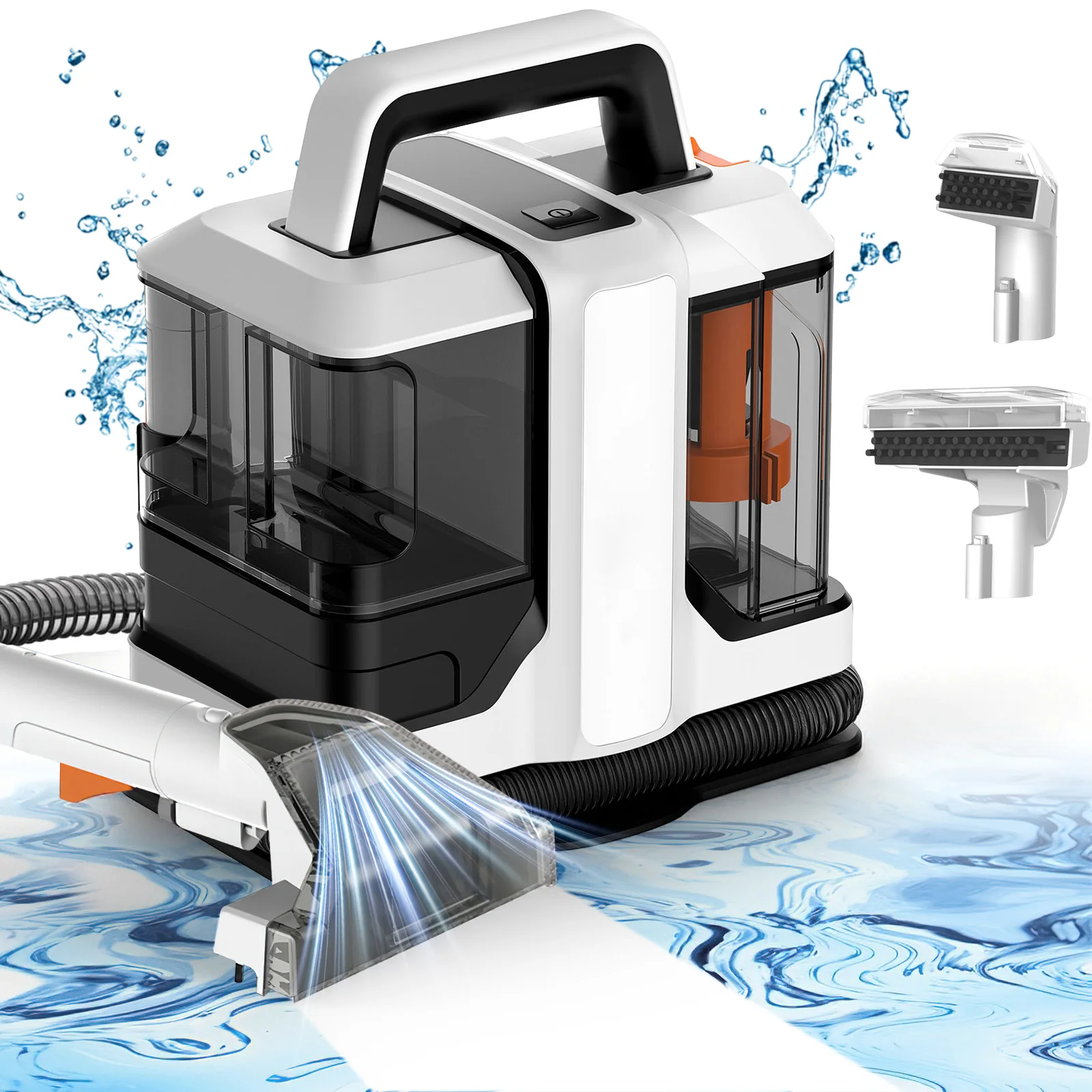 Handheld-Teppichreiniger, 750 W, 15 kPa, tragbarer Fleckenreiniger für Auto, Sofa, Tierhaarspray, Saugpolster-Reinigungsmaschine Image