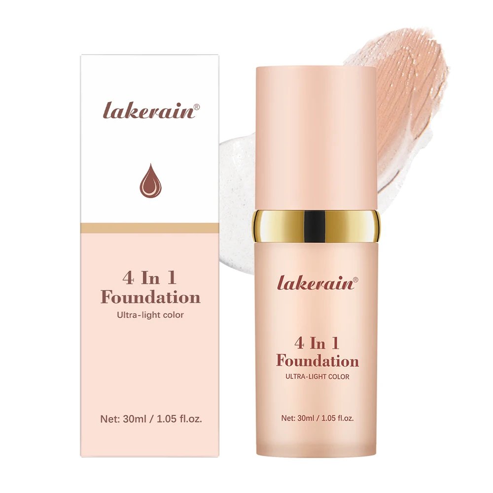 Foundation 4 in 1 - Medium Spectrum with SPF 30+, Longwearing & Waterproof Hydrating Color Changing Foundation Women Cosmetics