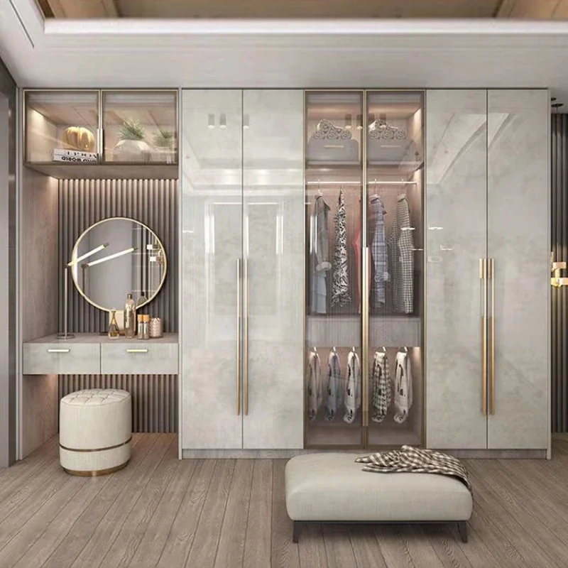 Moderne Luxus-Kleiderschränke, elegante Paare, Aufbewahrungsorganisator, Kleiderschränke, Schlafzimmer, Holz, Guarda Roupa, Casal, Schrankmöbel