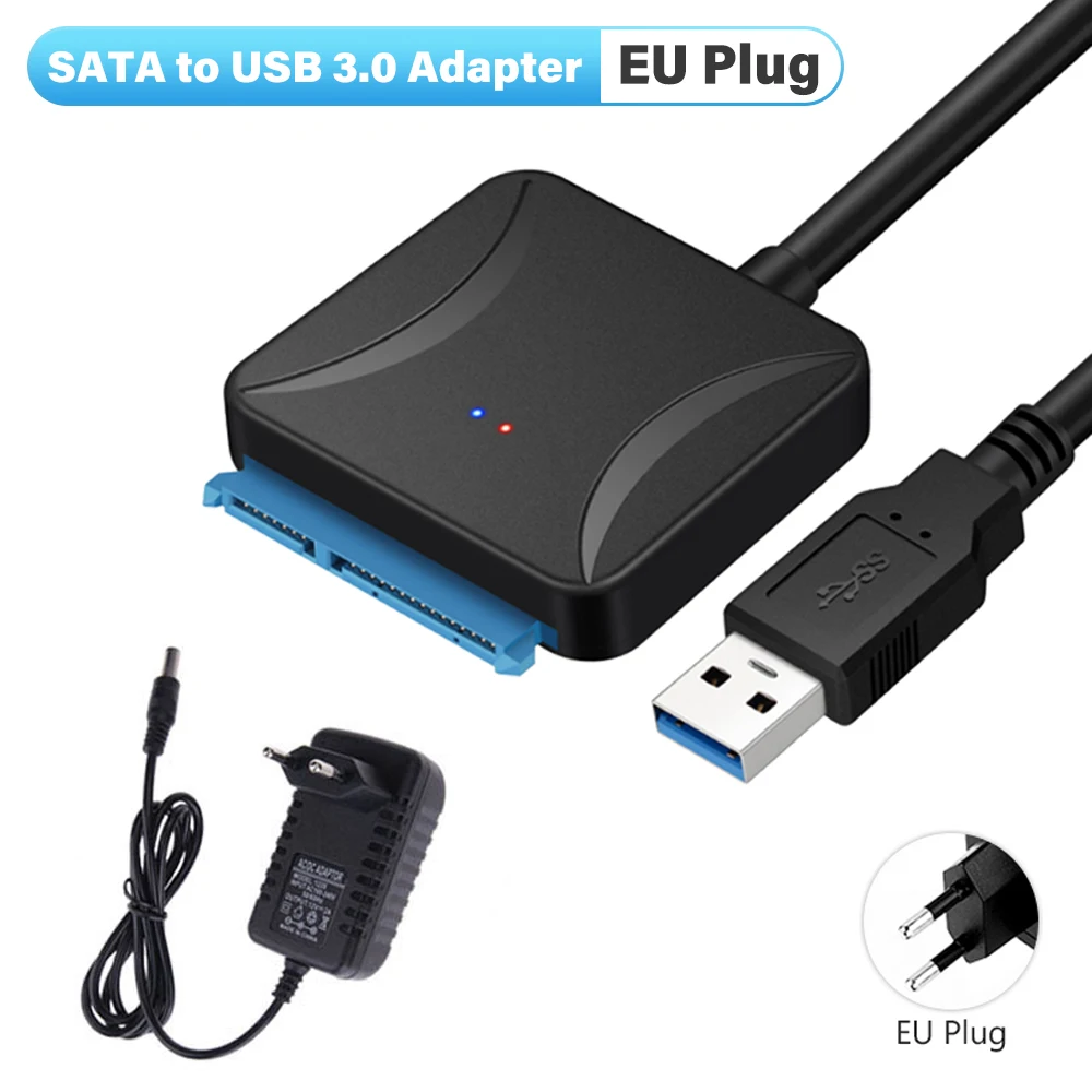 2,5" 3,5" USB 3.0 zu Sata 3 Adapterkabel USB3.0 Festplattenkonverterkabel für Samsung Seagate WD 2,5 3,5 Zoll HDD SSD Image