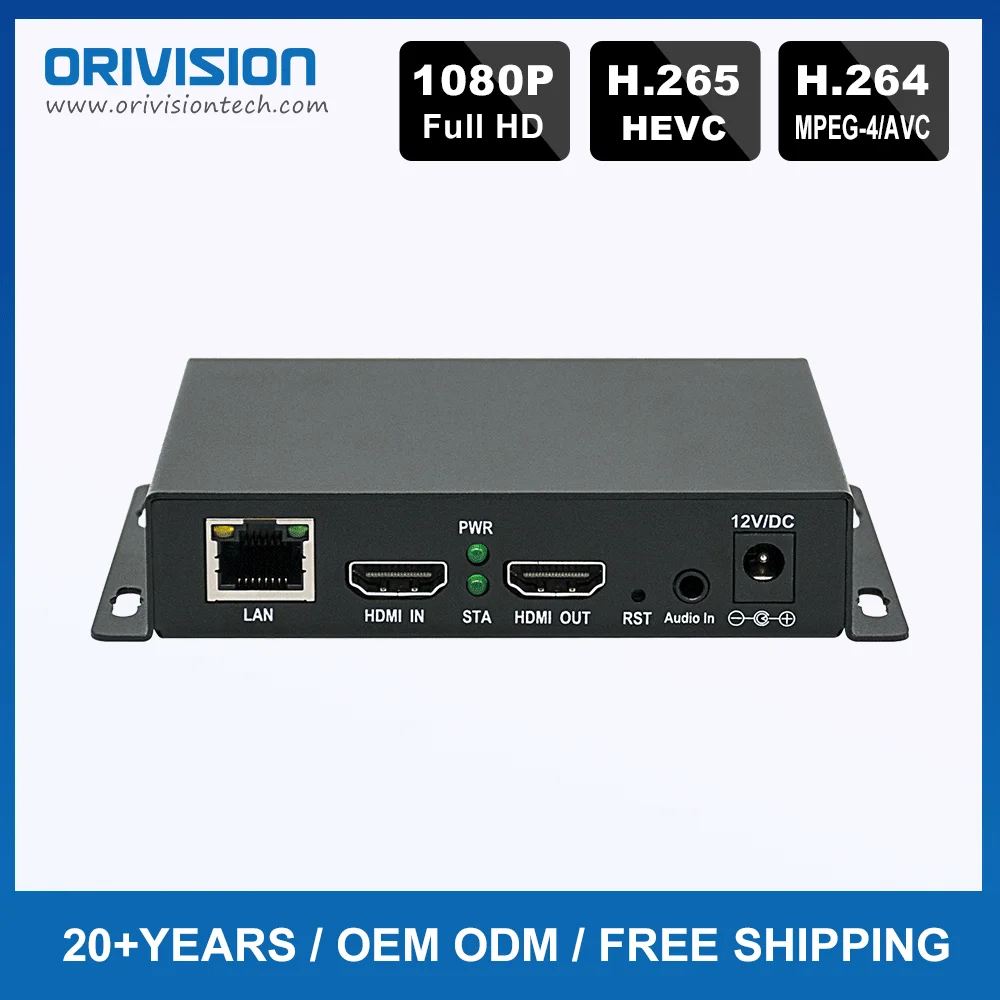 H.265 H.264 HDMI to IP Video Encoder Streaming HDMI RTSP Video Encoder 4K with SRT, RTMP, RTMPS, RTSP, UDP, HTTP, HLS, FLV