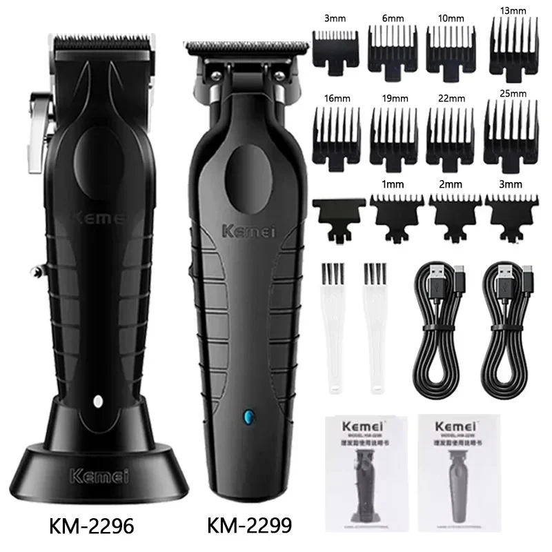 Kemei Haarschneidemaschine Kit Herren Elektrische Haarschneidemaschine Professionelle Haarschneidemaschine Clipper KM-2296 KM-2299 KM-1102 Image