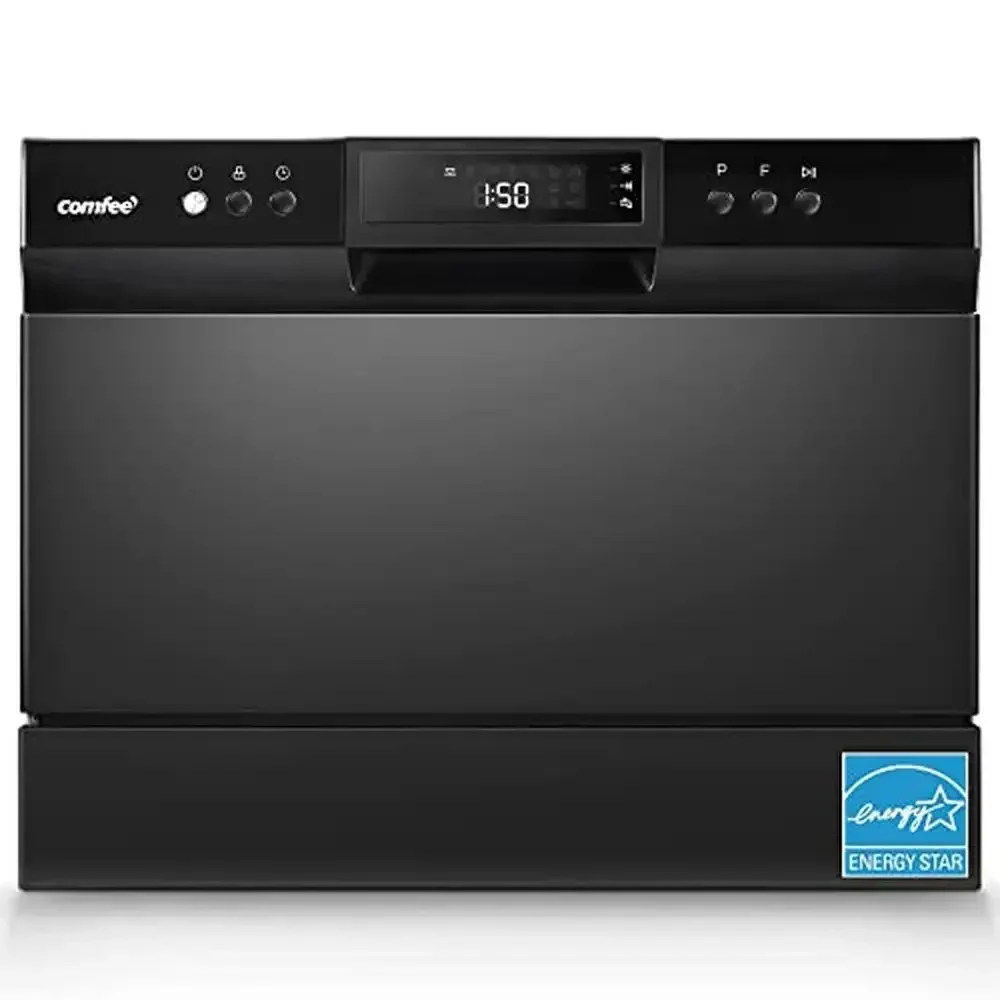 Portable Countertop Dishwasher 6 Place Settings 8 Washing Programs Baby-Care ECO Glass Speed Powerful Cleaning Energy Star