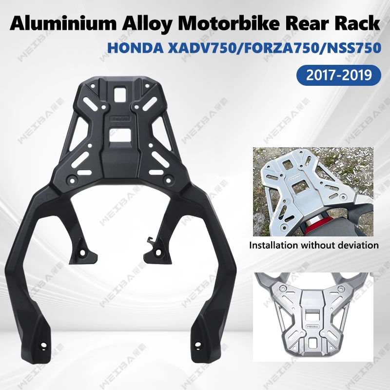 Motorrad-Gepäckträger hinten für HONDA XADV750 FORZA 750 NSS750 2017–2020 2021–2025, Aufbewahrungsbox-Unterstützung, WEIBA-Frachtgepäckträger Image