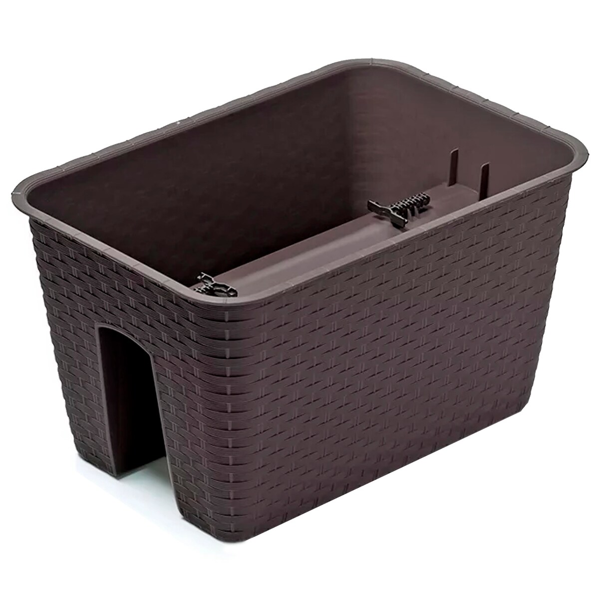 Prosperplast - RATOLLA 13L quadratischer Blumentopf - 39,6 x 27,2 x 22,5 cm in dunklem Ocker farbe Image