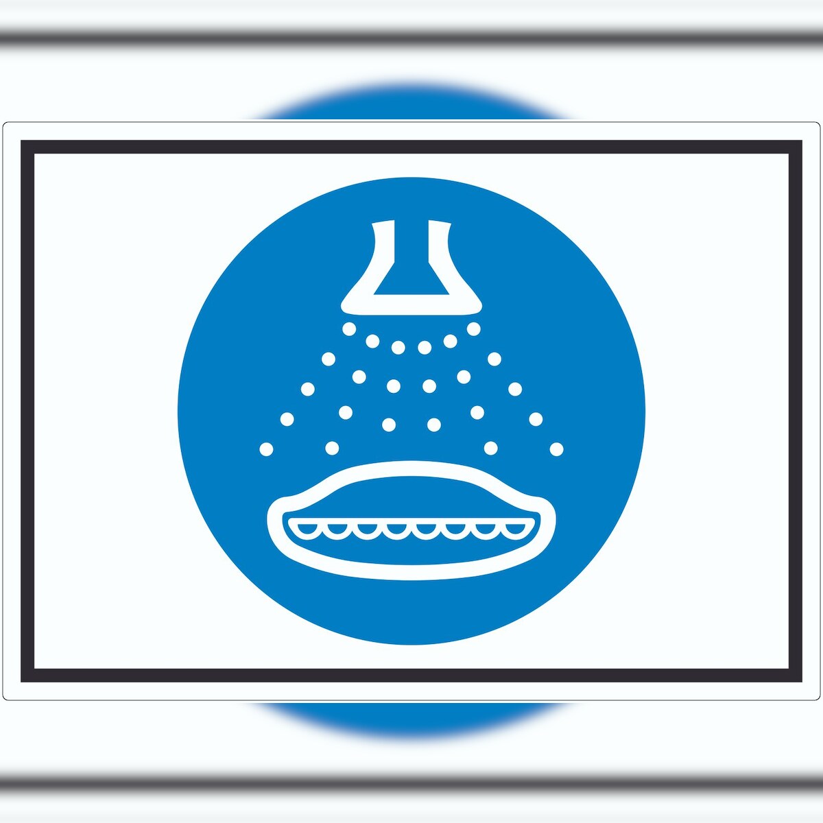 HB-Druck Wassersprühanlage einschalten beim Aussetzvorgang Symbol Aufkleber A1 (594x841mm) Image