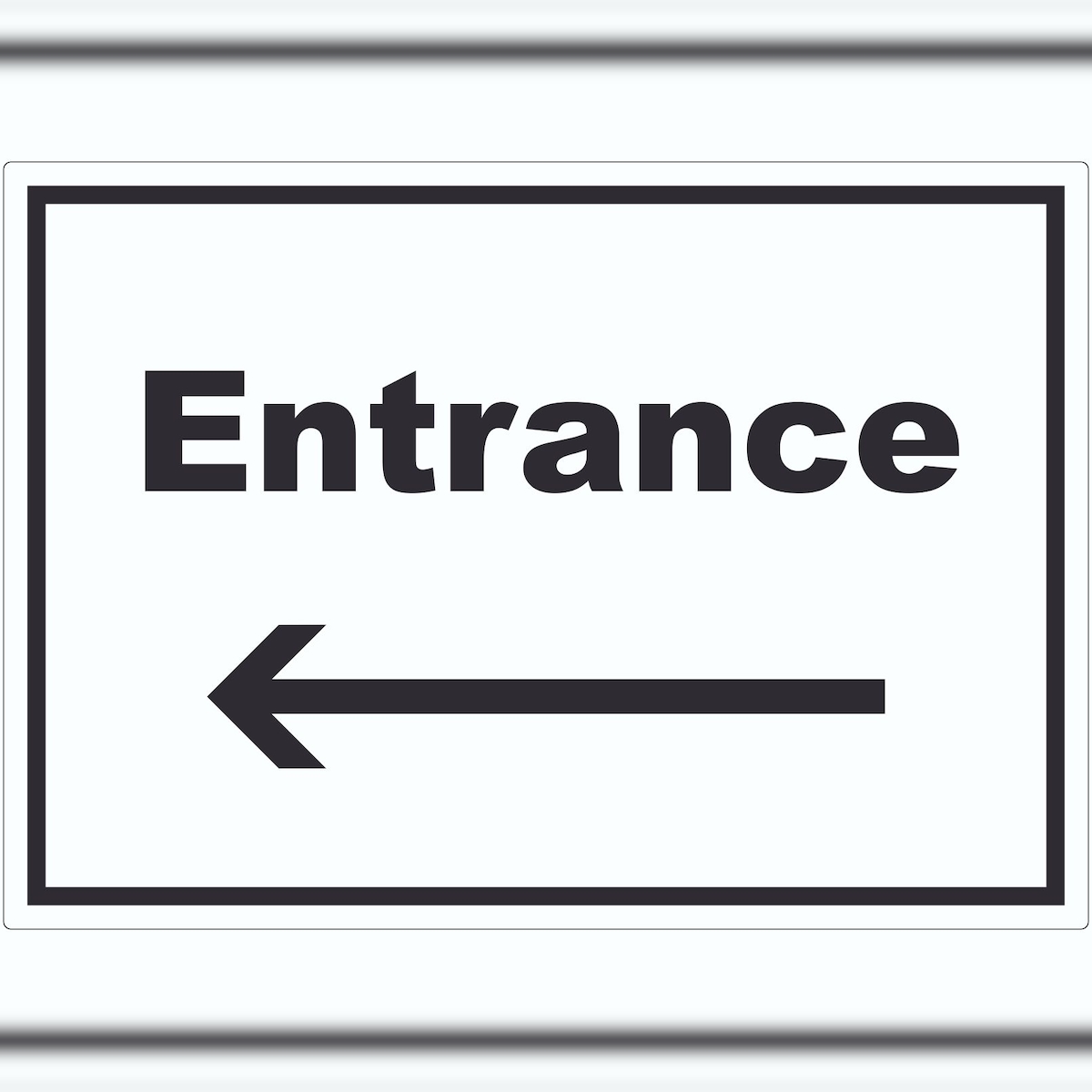 HB-Druck Entrance Aufkleber mit Text und Richtungspfeil links Eingang waagerecht A4 (210x297mm) Image