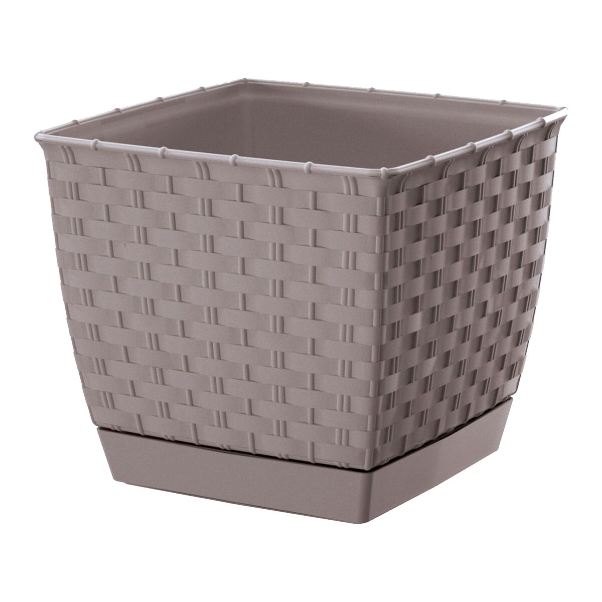 Prosperplast - RATOLLA SQUARE Blumentopf 3,8L - 19x19x15,9cm in der Farbe Mocca Image