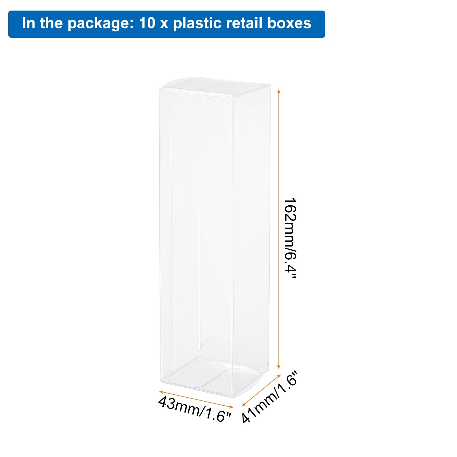 10 PCS Clear Gift Box, Plastic Packing Box for Candy Cookies