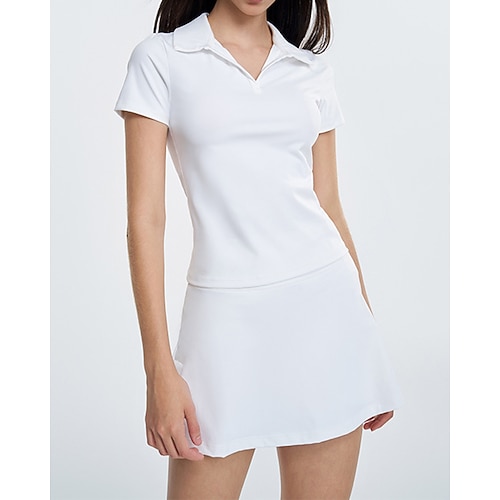 Per donna Tinta unita Set sportivo Set da tennis Polo da golf Elegante Asciugatura Rapida Tennis Pickleball Corsa Completo Abbigliamento Nero Bianco Rosso Abbigliamento da tennis