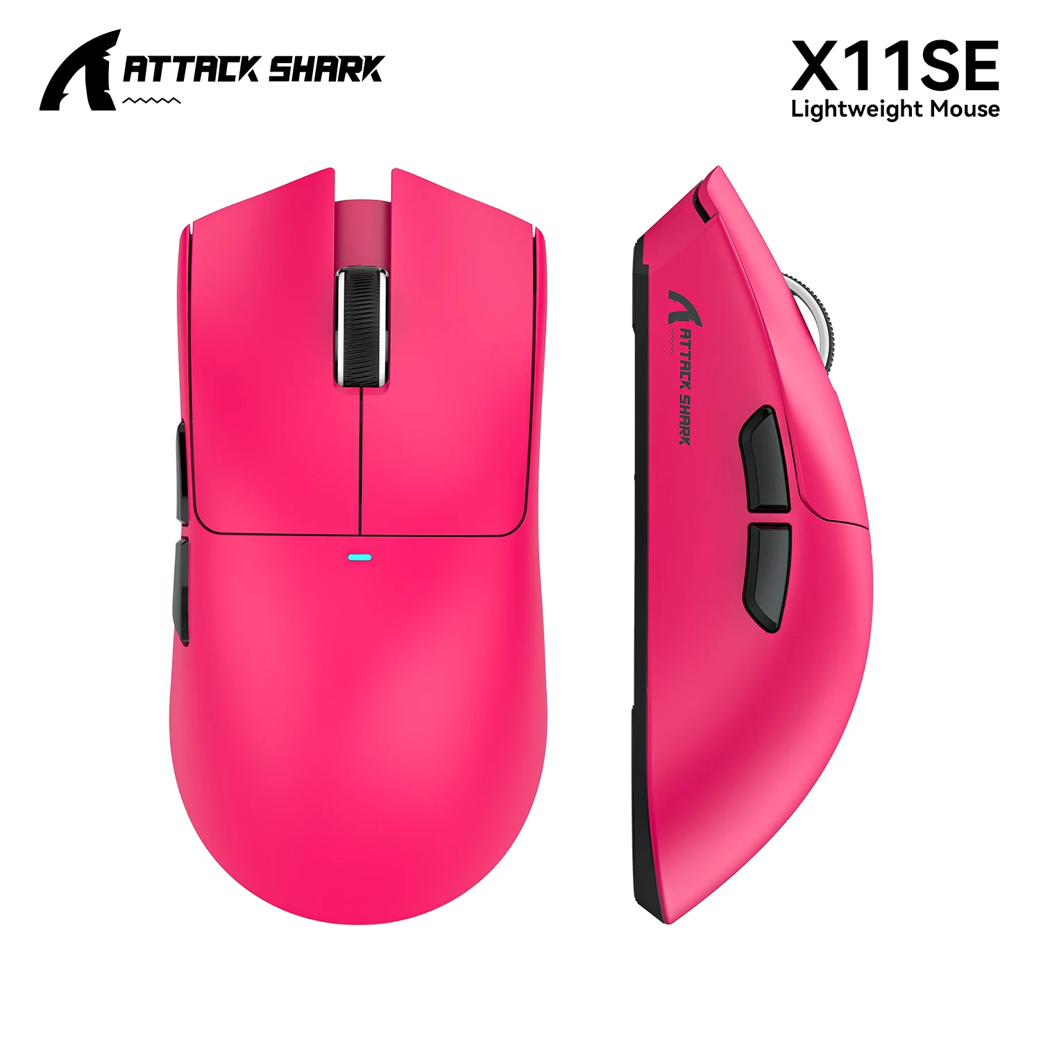 Mouse da gioco wireless Attack Shark X11 X11SE, 1000 Hz, mouse ottico RGB 2.4G, 16000 DPI, mouse ergonomici per computer per PC portatile Mac