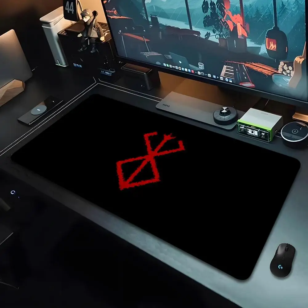 Berserk Guts Mouse Pad Cartoon Lockedge Large Gaming Pad Computer Gamer Keyboard Mouse Mat Desk Mousepad for PC Desk Pad