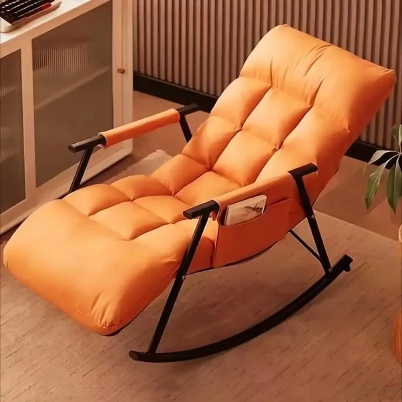 Wohnzimmer Schaukelstuhl Waschbar Technologie Tuch Faul Sofa Stuhl Balkon Sonne Zurücklehnen Einstellbar Ergonomische Liegestuhl Image