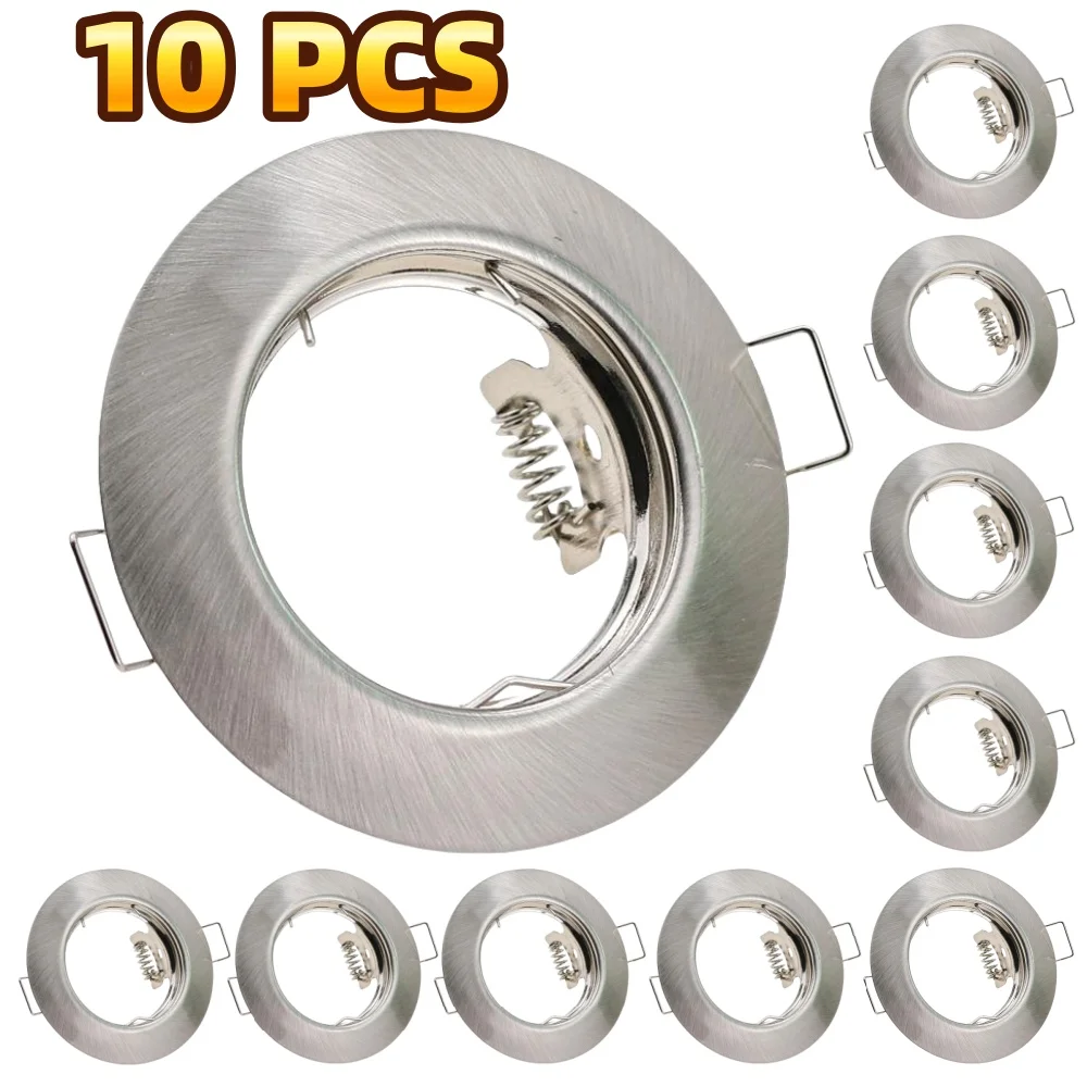 JOYINLED LED-Einbaustrahler, 10-teiliges Downlight-Set mit Glühbirne, austauschbare GU10/MR16-Fassungen, Eisenrahmen für Schlafzimmer und Wohnzimmer