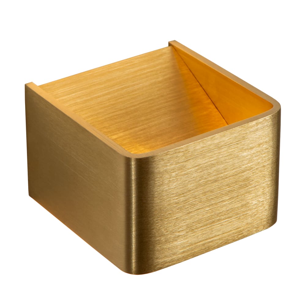 Applique rectangulaire en métal bronze, 10 x 10 cm