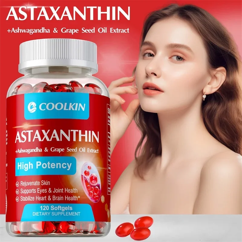 Astaxanthin - Contains OMEGA-3 EPA/DHA, Promotes Cardiovascular Health & Accelerates Metabolism Support Eye, Joint, Skin Health