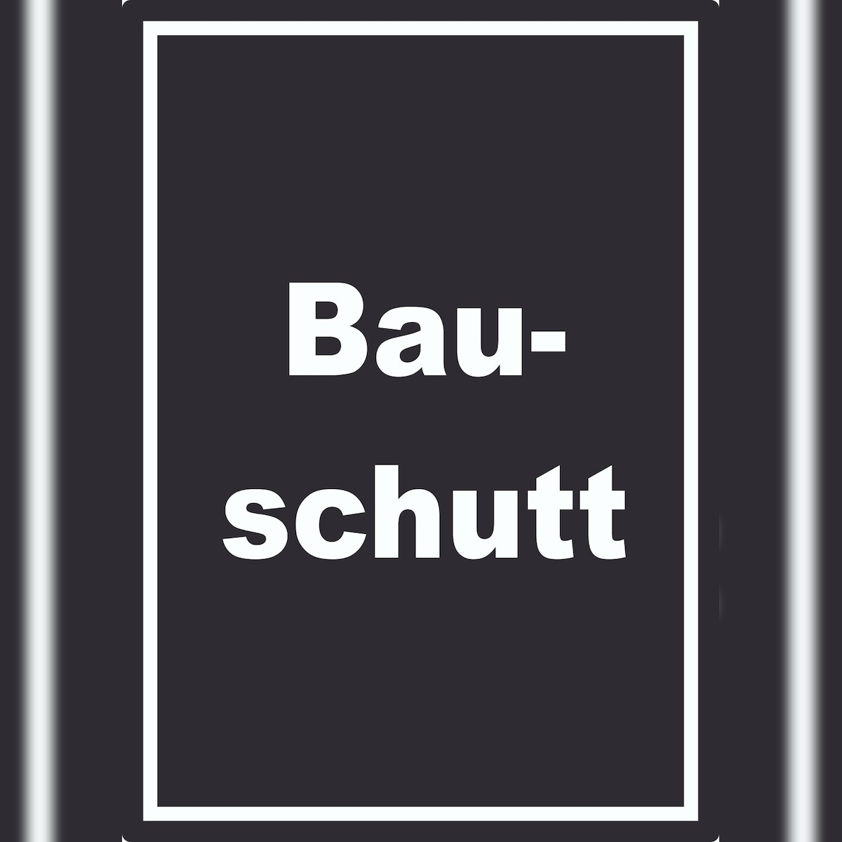 HB-Druck Bauschutt Mülltrennung Aufkleber mit Text A9 (37x52mm) Image