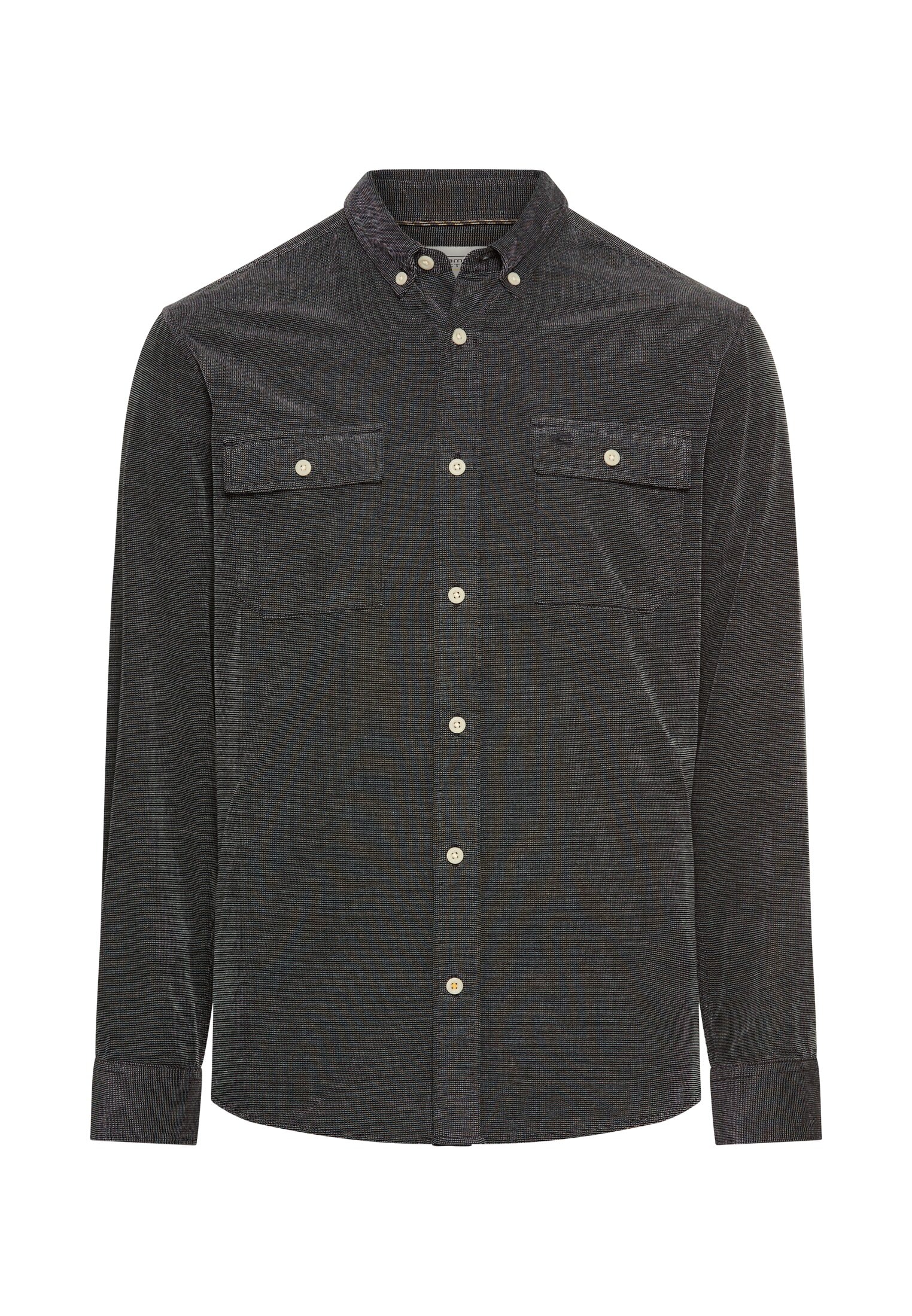 Langarmhemd CAMEL ACTIVE, Herren, Gr. 3XL, N-Gr, grau (asphalt), Web, Obermaterial: 100% Baumwolle, unifarben, regular fit taillenbedeckt, ohne Ausschnitt, Manschette, Hemden, mit Brusttaschen