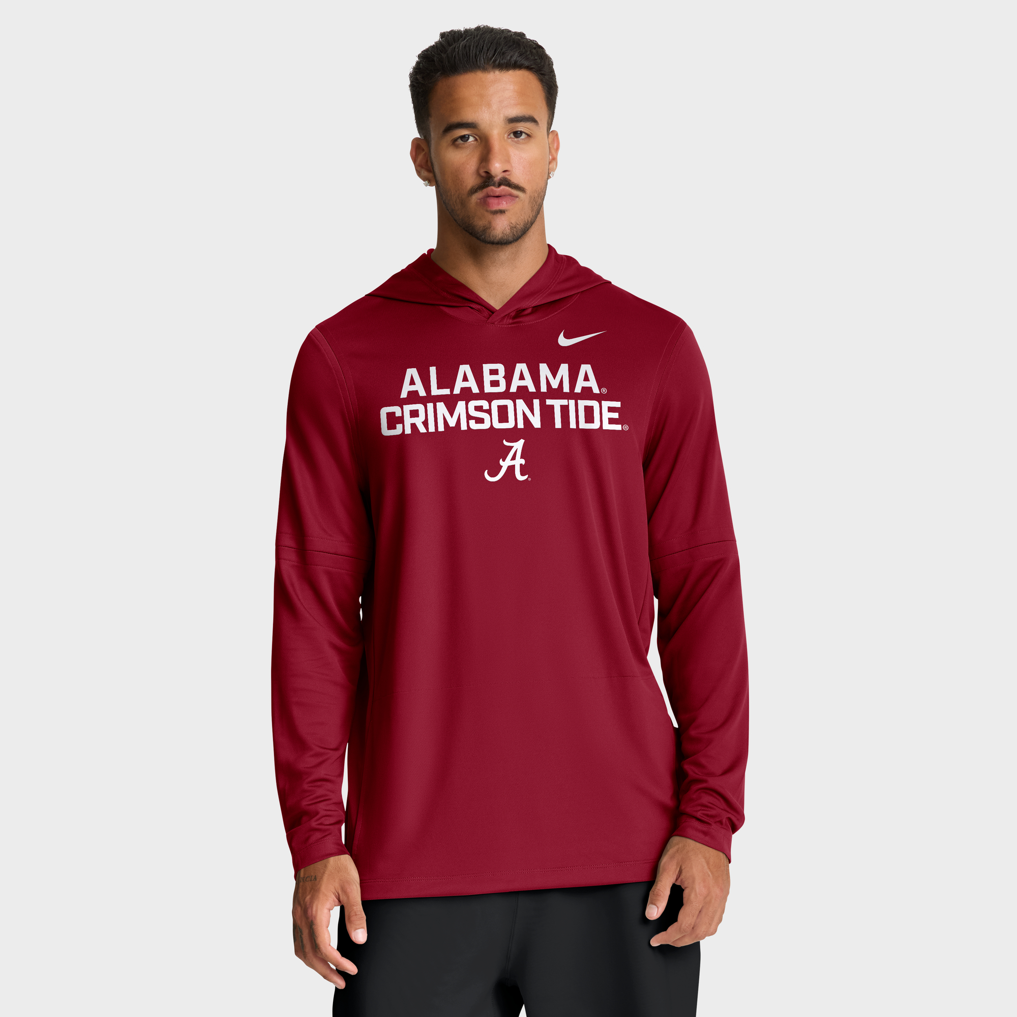Nike Crimson Alabama Crimson Tide 2025 Sideline Dri-FIT Langarm-Hoodie-T-Shirt für Herren Image