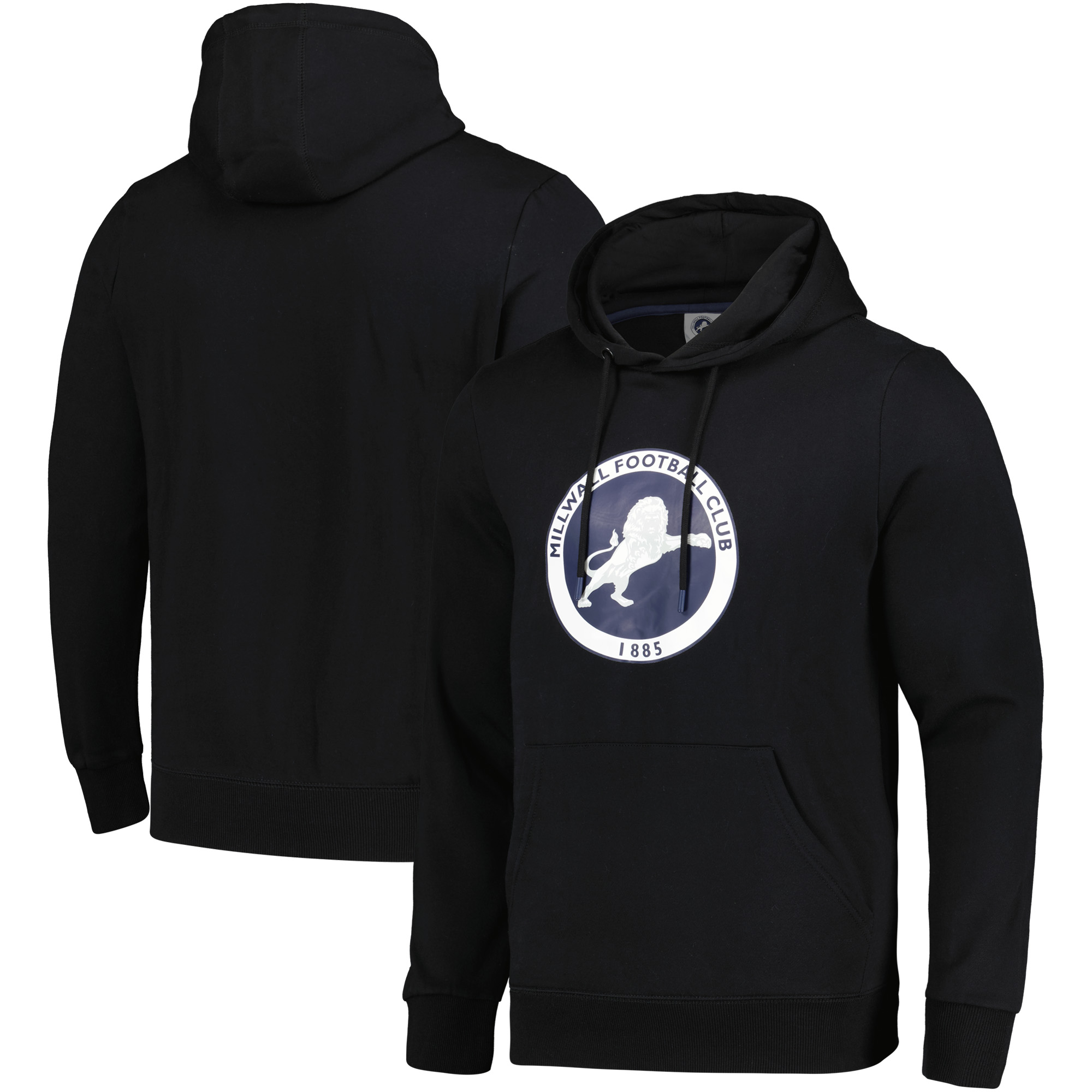 Millwall Crest Essentials Core OH Hoody Großes Logo – Schwarz – Herren Image