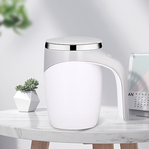 Selbstrührender automatischer Kaffeebecher, magnetischer Mixbecher mit Deckel, Edelstahl für Kaffee, Milch, heiße Schokolade, Proteinshakes, leicht zu reinigender tragbarer Reisebecher, Image