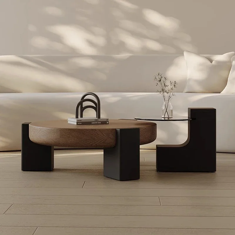 Italienischer Typ Minimalismus Couchtisch Designer Nordischer Luxus Holz Couchtisch Teesofa Seite Wohnmöbel Stolik Kawowy FYCT Image