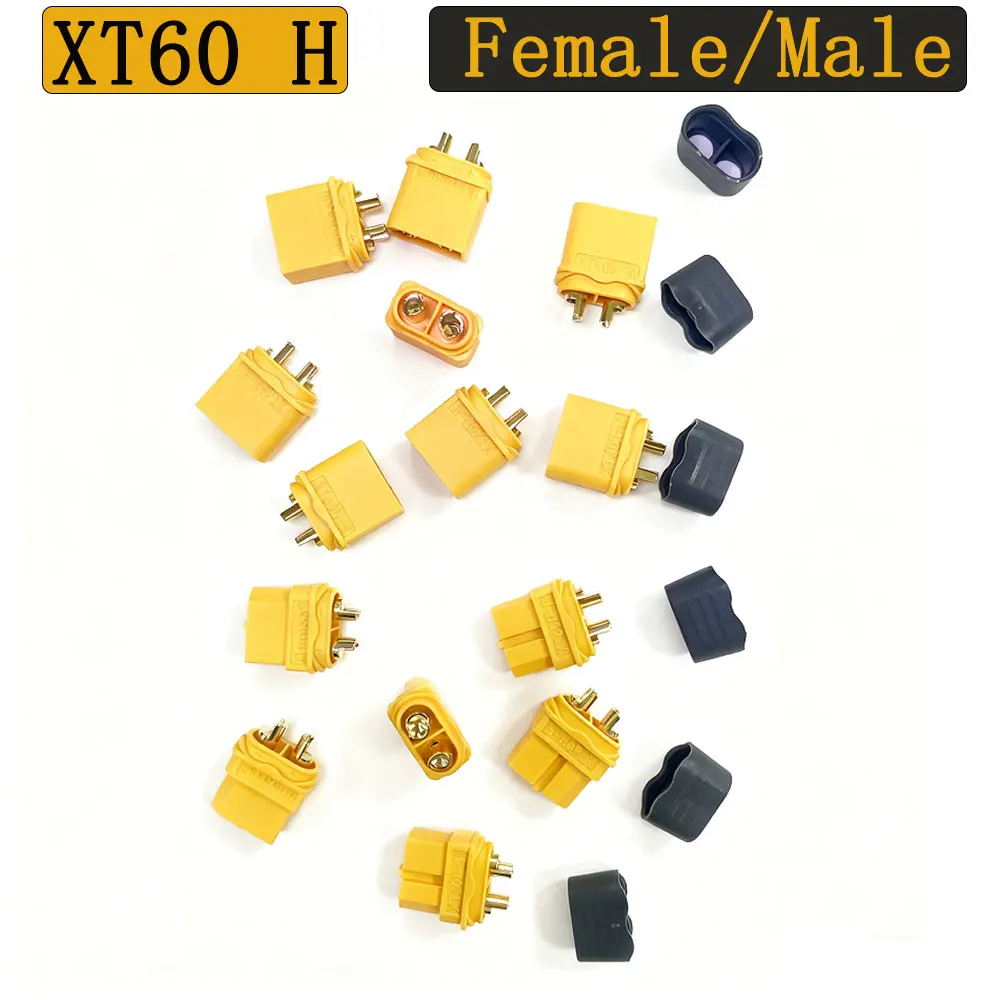 10/30/50 Paar XT60H verbesserter Stecker männlich weiblich Stecker mit Schutzhüllen Lithiumbatterie RC Flugzeug Automotive spezifisch Image