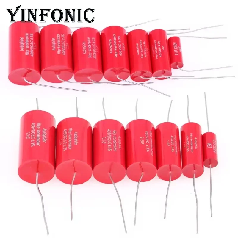 Audiophiler Axial MKP Kondensator ±3 % Audio AMP Lautsprecher Crossover Frequenzkupplung 250 V 400 VDC 0,47 uF-75 uF Image