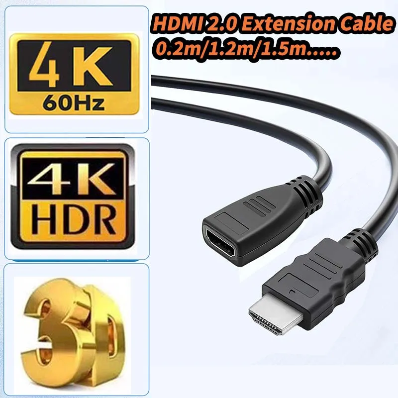 Cavo di prolunga HDMI 4K Cavo di prolunga HDMI 2.0 maschio-femmina HDR 4K 60Hz Cavo di prolunga HDMI maschio-femmina Kabel HDMI M/F