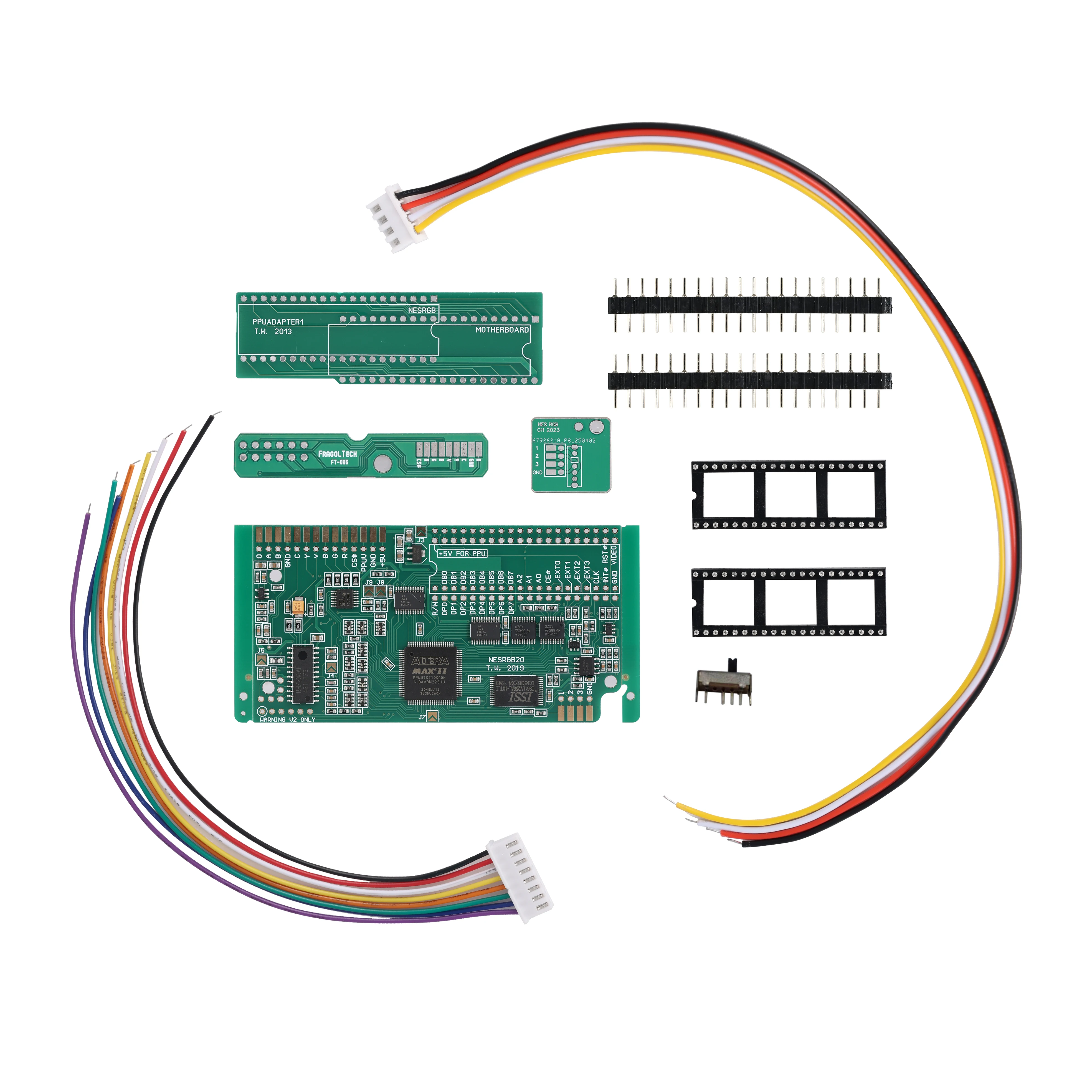 FC Famicom NESRGB 2.0 Kit Spielmodifikations-Set N64 Nostalgische Spielkonsole für Zwei Retro-Motherboard für das NESRGB-Kit Android TV Box Image