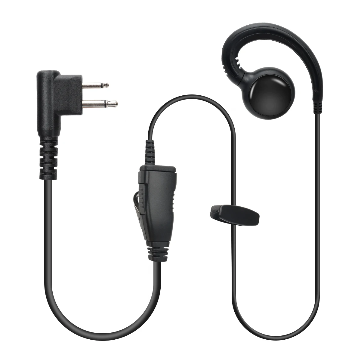 ABBREE C-förmiger schwenkbarer Ohrhörer mit PTT für Motorola Walkie Talkie HKLN4604 CP200 GP2000 Zweiwegradio für die Jagd, Café, Hotel Image