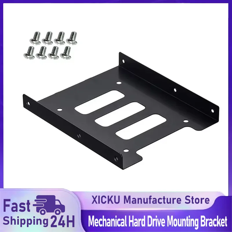 Coolcirc 2,5 bis 3,5 Zoll Metall-SSD/HDD-Adapterhalterung mit SATA für PC-Gehäuse und mobiler Nutzung, tragbares Festplatten-Montageset Image