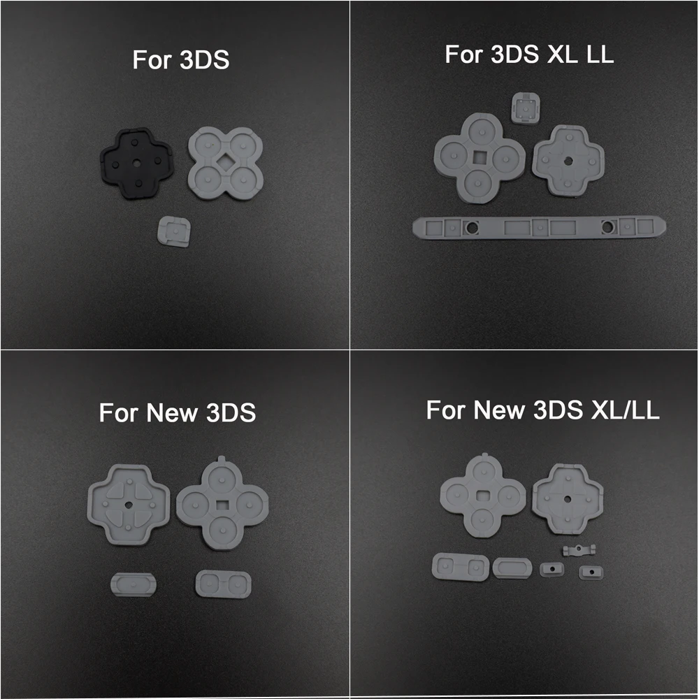 2Sets Ersatz Leitfähige Gummi Silikon Taste Pads Für 3DS 3DS XL Neue 3DS Neue 3DS XL LL Konsole Image