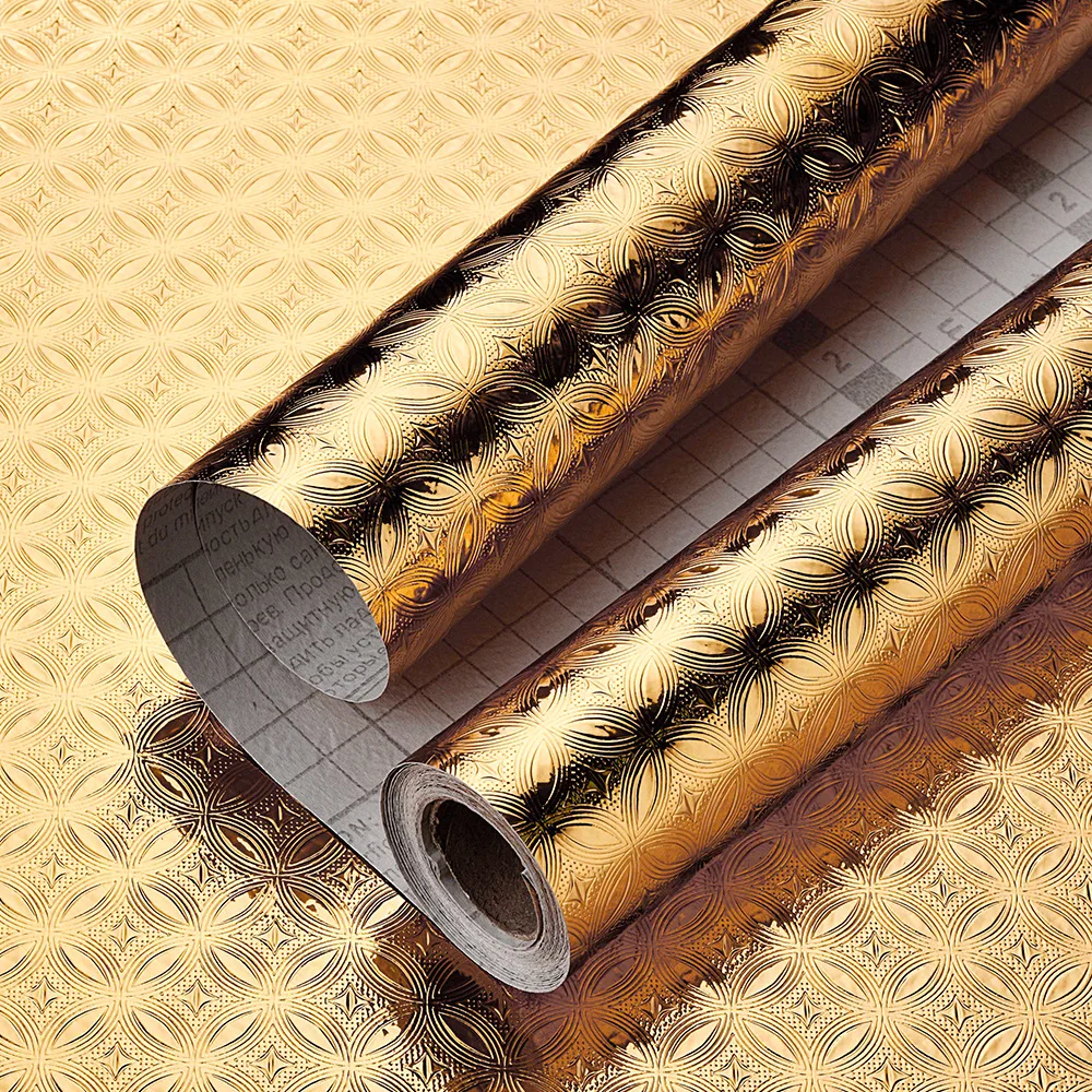 Wasserdichte und ölbeständige PVC-Tapete für Küchenherde, selbstklebende Aluminiumfolienaufkleber, selbstklebende Tapete für die Arbeitsplatte Image