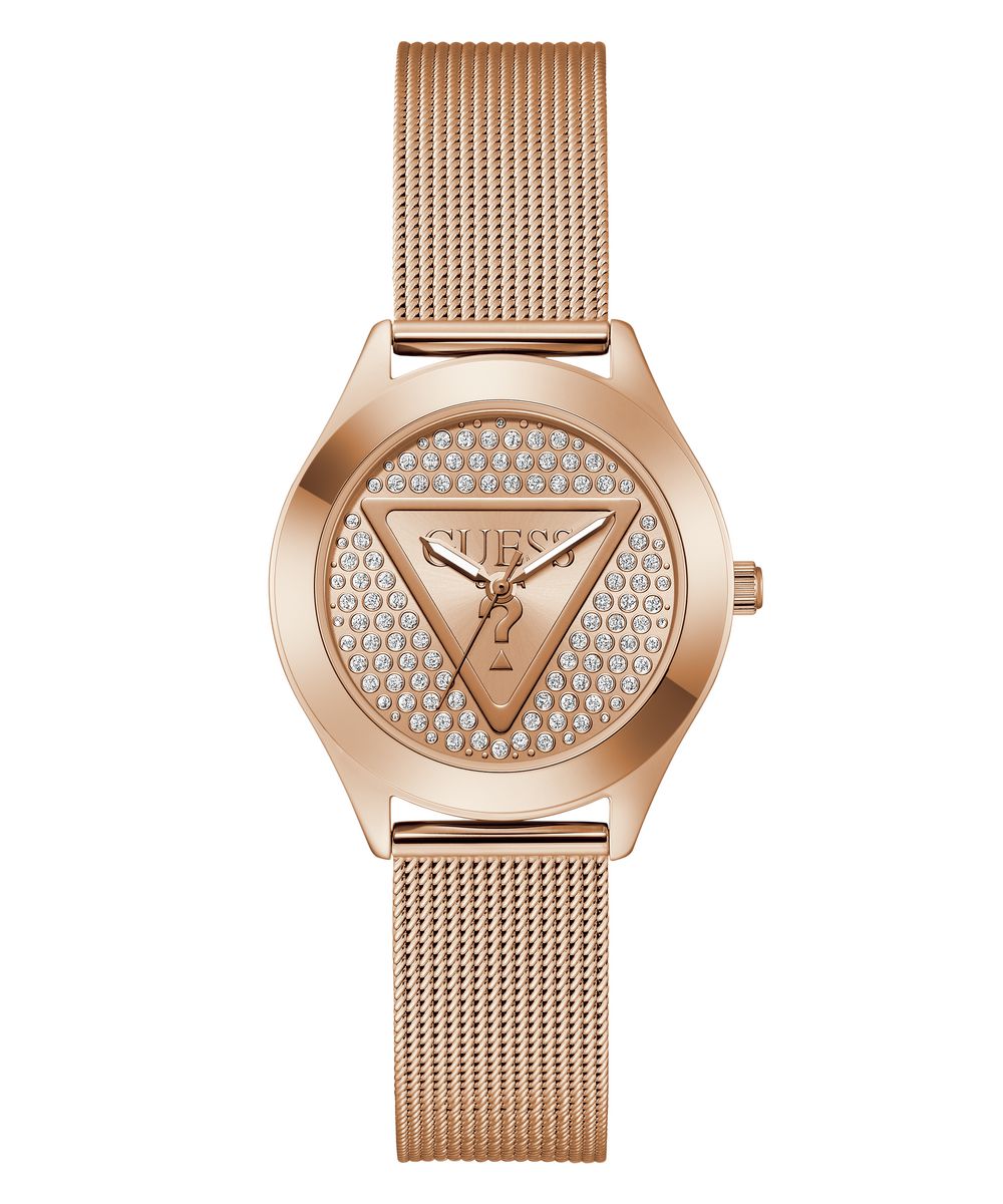 Guess Glitz Plaque Womens Rose Gold Watch GW0835L3 Stainless Steel - One Size | Guess Sale | Discount Designer Brands