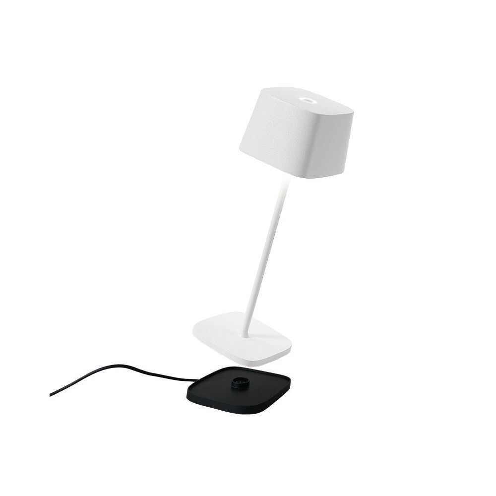 Zafferano Ofelia Pro Weiß Wiederaufladbare und dimmbare LED-Tischlampe - 2200-2700-3000K - 9h Maximalleistung Image