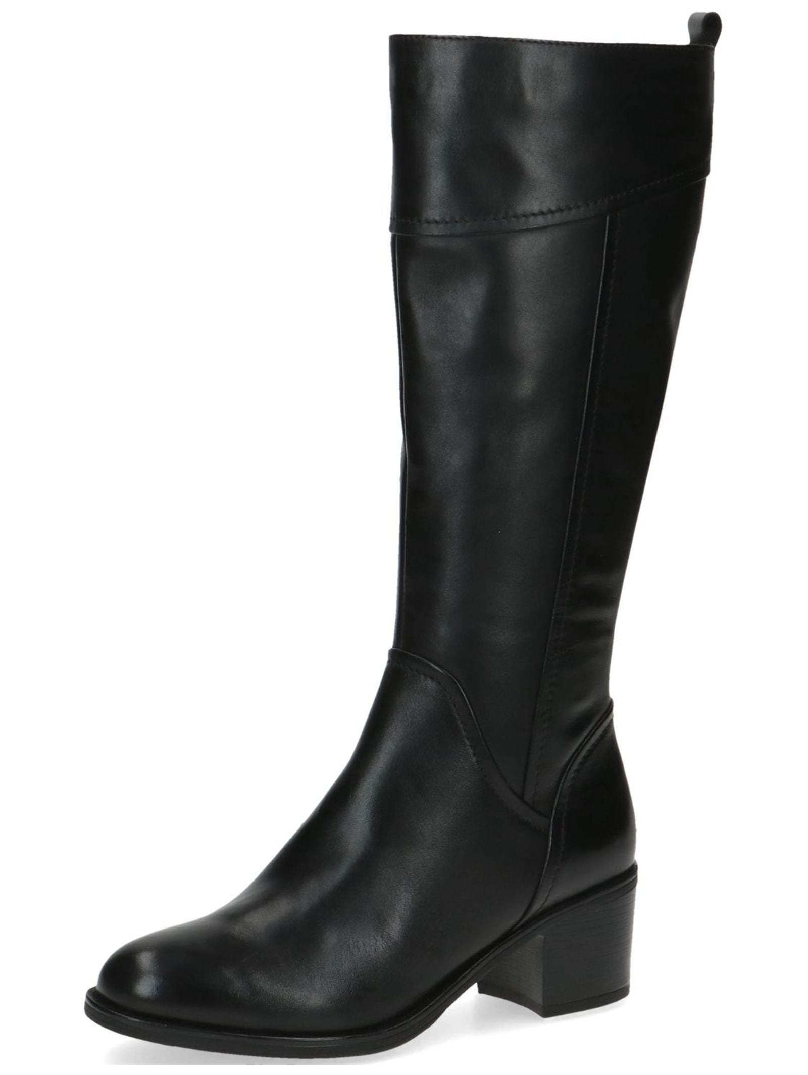 Stiefel CAPRICE "Caprice Stiefel Leder", Damen, Gr. 38, schwarz, Leder, Schuhe Stiefel