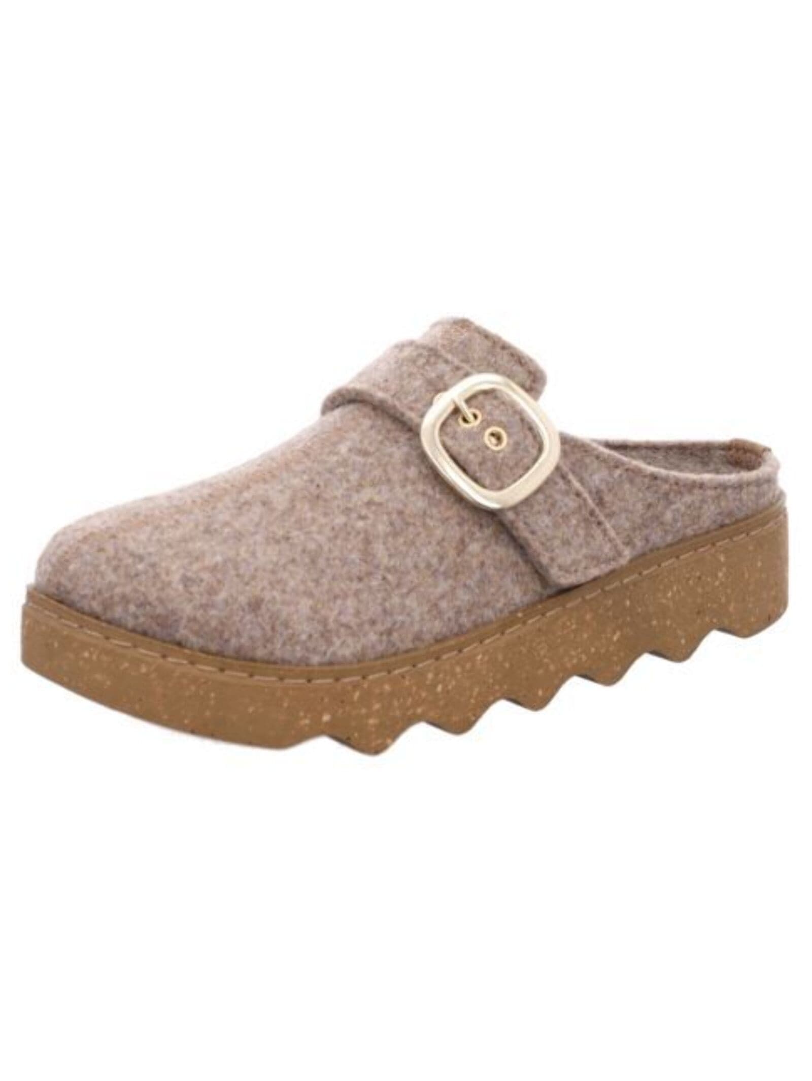 Hausschuh ROHDE "Rohde Hausschuhe Filz", Damen, Gr. 40, beige, Filz, Schuhe Hausschuh